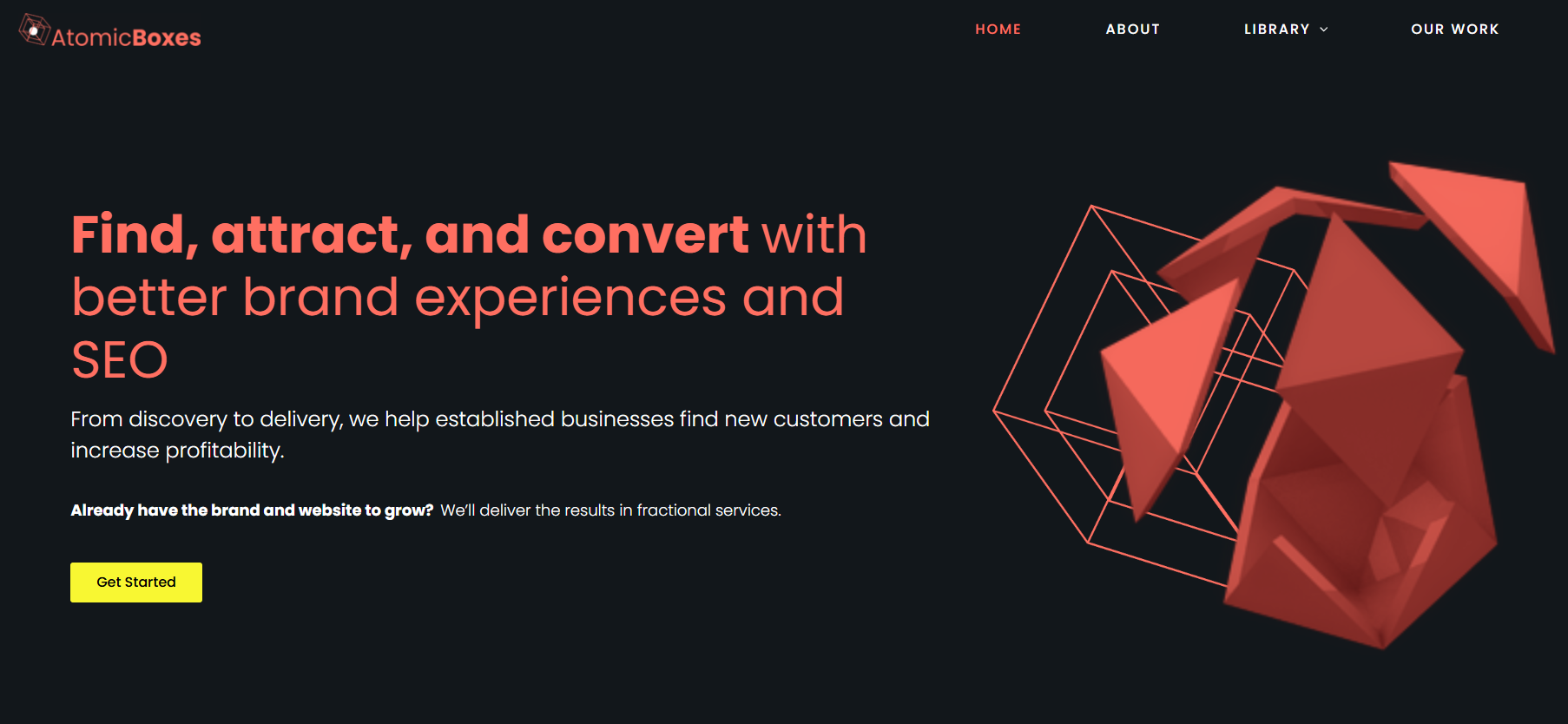 Atomic Boxes website example