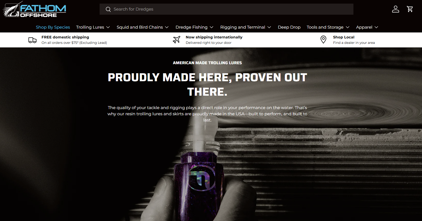 Fathom Offshore website example